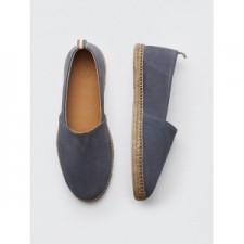 ESPADRILLES CROÛTE DE CUIR BLEU DÉLAVÉ